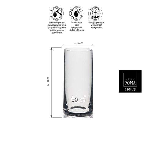 Rona Kieliszek shot Mode, 90ml