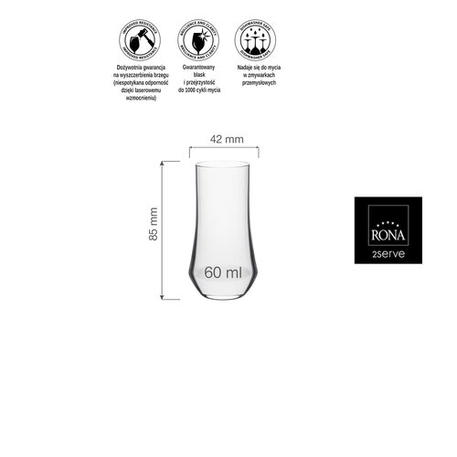 Rona Kieliszek shot Eclipse, 60ml Rona Kieliszek shot Eclipse, 60ml