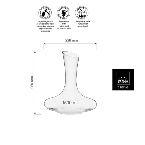 Rona Dekanter do wina, 1500ml Rona Dekanter do wina, 1500ml
