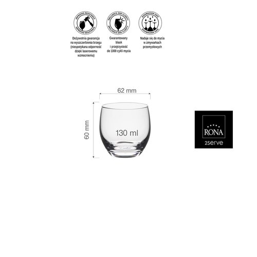 Rona Naczynie na finger food Bistro, 130ml Rona Naczynie na finger food Bistro, 130ml