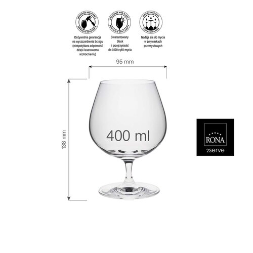 Rona Kieliszek do brandy Edition 400 ml