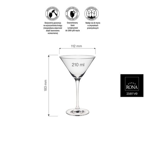 Rona Kieliszek do martini Edition, 210ml Rona Kieliszek do martini Edition, 210ml