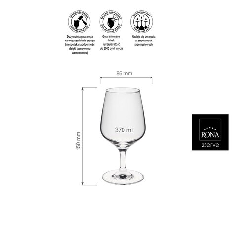 Rona Kieliszek/ pokal do wody Martina, 370ml Rona Kieliszek/ pokal do wody Martina, 370ml