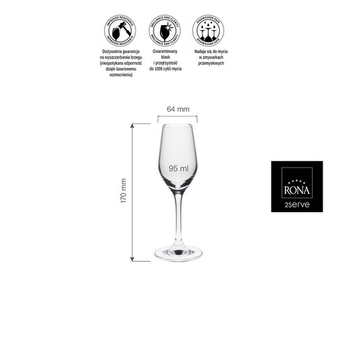 Rona Kieliszek do likieru Ratio, 95ml Rona Kieliszek do likieru Ratio, 95ml