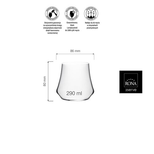 Rona Szklanka Eclipse, 290ml