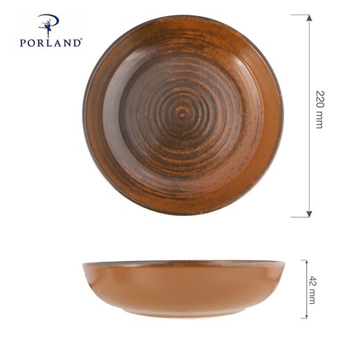 Porland Talerz coupe Lykke Brown, 220mm