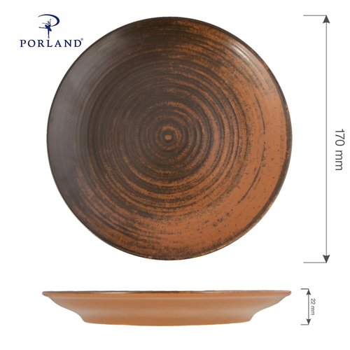 Porland Talerz płytki Lykke Brown, 170mm Porland Talerz płytki Lykke Brown, 170mm