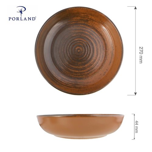 Porland Talerz coupe Lykke Brown, 270mm