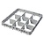 Cambro Nadstawka wysoka CAMRACK, MODEL E1 25 przegródek
