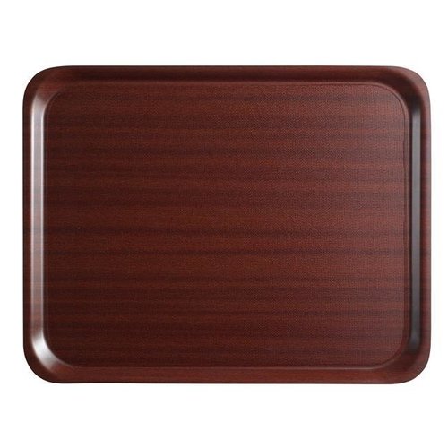 Cambro Taca laminowana Mykonos z antypoślizgową powierzchnią, mahoń prostokątna 370x530mm mahoń Cambro Taca laminowana Mykonos z antypoślizgową powierzchnią, mahoń prostokątna 370x530mm mahoń