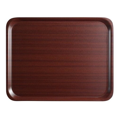 Cambro Taca do serwowania Mykonos, antypoślizgowa, w kolorze mahoniowym, prostokątna, o wym. 325x530 mm