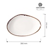 Fine Dine Talerz o organicznym kształcie Vanilla 350x210 mm