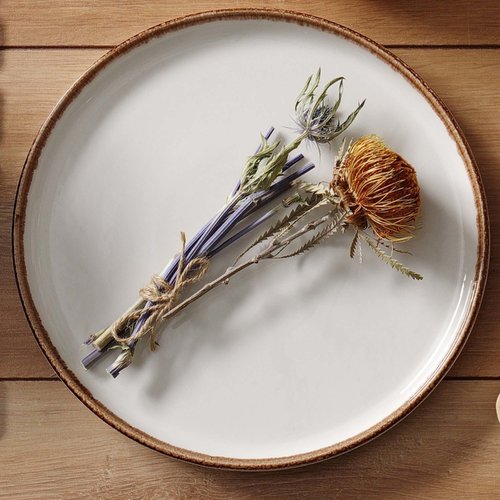 Fine Dine Talerz o organicznym kształcie Vanilla 350x210 mm