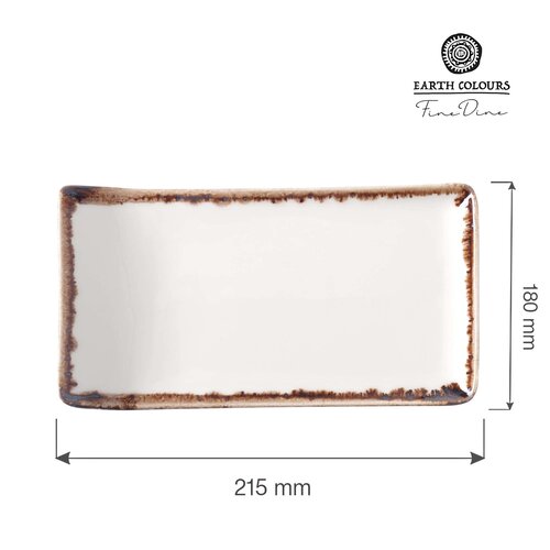 Fine Dine Talerz serwingowy Vanilla 215x180 mm Fine Dine Talerz serwingowy Vanilla 215x180 mm
