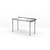 XXLselect Stół przyścienny bez półki Budget Line, skręcany 1000x600x(h)850 mm