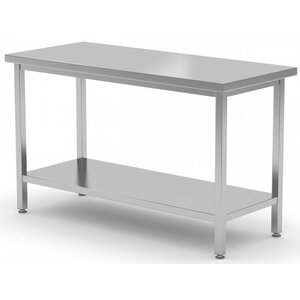 XXLselect Stół centralny z półką Budget Line, skręcany 600x600x(h)850 mm