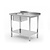 XXLselect Stół ze zlewem 1-komorowym i półką Budget Line, skręcany 800x600x(h)850 mm
