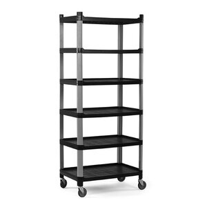 XXLselect Wózek 6-półkowy z polipropylenu,800x520x(h)1880mm, czanry XXLselect Wózek 6-półkowy z polipropylenu,800x520x(h)1880mm, czanry