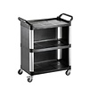 Saro Aluminium 3 Tier Service Trolley with Cabinet 950 x 845 x 430 mm Saro Aluminium 3 Tier Service Trolley with Cabinet 950 x 845 x 430 mm