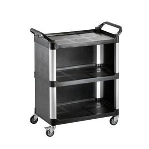 Saro Aluminium 3 Tier Service Trolley with Cabinet 950 x 845 x 430 mm Saro Aluminium 3 Tier Service Trolley with Cabinet 950 x 845 x 430 mm