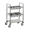 Saro Stainless Steel 3 Tier Service Trolley 980 x 630 x 400 mm