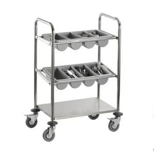 Saro Stainless Steel 3 Tier Service Trolley 980 x 630 x 400 mm Saro Stainless Steel 3 Tier Service Trolley 980 x 630 x 400 mm