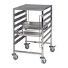 Saro Wózek z blatem roboczym do transportu pojemników i tac 12x GN1/1 | 595x670x(H)1025mm