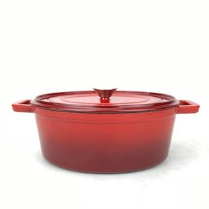 Hendi Garnek żeliwny emaliowany 4L, 363x222x(h)110mm, czerwony Hendi Garnek żeliwny emaliowany 4L, 363x222x(h)110mm, czerwony