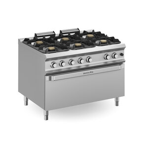 MBM Kuchnia gazowa z 6 palnikami i piekarnikiem gazowym statycznym MAXI 64 kW MBM Kuchnia gazowa z 6 palnikami i piekarnikiem gazowym statycznym MAXI 64 kW