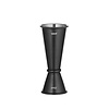 BarUp Wyprzedaż - Miara barmańska z pierścieniem 25ml / 50ml, czarna, Ø45x(h)110mm