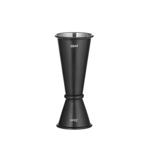 BarUp Wyprzedaż - Miara barmańska z pierścieniem 25ml / 50ml, czarna, Ø45x(h)110mm