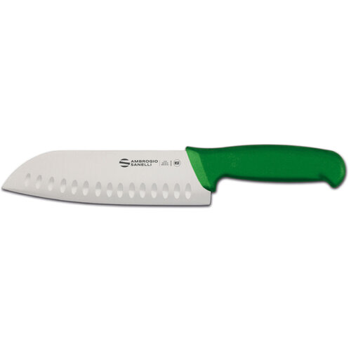 Ambrogio Sanelli Ambrogio Sanelli Supra Colore ,nóż Santoku, ze żłobieniami, 18 cm, zielony Ambrogio Sanelli Ambrogio Sanelli Supra Colore ,nóż Santoku, ze żłobieniami, 18 cm, zielony