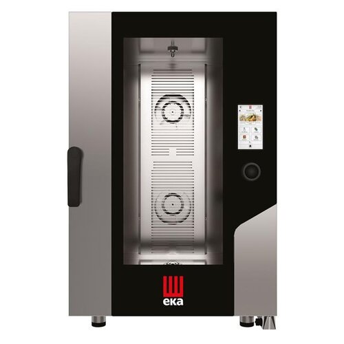 EKA Piec konwekcyjno-parowy 11 x GN 1/1 elektryczny 19 kW z bojlerem, ekranem dotykowym, z systemem myjącym i sondą EKA Piec konwekcyjno-parowy 11 x GN 1/1 elektryczny 19 kW z bojlerem, ekranem dotykowym, z systemem myjącym i sondą