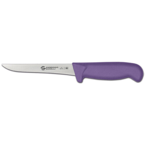 Ambrogio Sanelli Ambrogio Sanelli Supra Colore, nóż do trybowania, wąski, 14 cm, fioletowy Ambrogio Sanelli Ambrogio Sanelli Supra Colore, nóż do trybowania, wąski, 14 cm, fioletowy