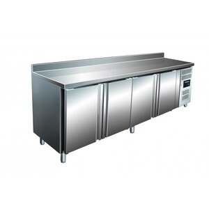Saro Stół chłodniczy przyścienny, 4 drzwiowy od -2 do +8 °C, 616L, 0,35 kW Saro Stół chłodniczy przyścienny, 4 drzwiowy od -2 do +8 °C, 616L, 0,35 kW