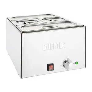 Buffalo Bemar elektryczny 1-komorowy, 2 x GN 1/3 + 2 x GN 1/6, nastawny, 1,2 kW Buffalo Bemar elektryczny 1-komorowy, 2 x GN 1/3 + 2 x GN 1/6, nastawny, 1,2 kW