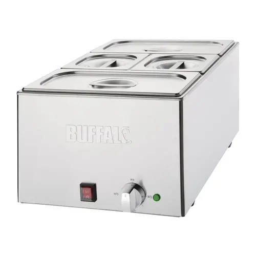 Buffalo Bemar elektryczny 1-komorowy, 2 x GN 1/3 + 2 x GN 1/6, nastawny, 1,2 kW Buffalo Bemar elektryczny 1-komorowy, 2 x GN 1/3 + 2 x GN 1/6, nastawny, 1,2 kW