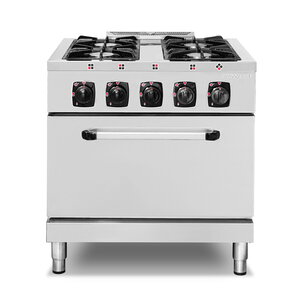 Resto Quality Kuchnia gazowa z 4 palnikami z piekarnikiem, 28 kW Resto Quality Kuchnia gazowa z 4 palnikami z piekarnikiem, 28 kW