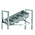 Bartscher Wózek na sztućce 2 półkowy 595x305x(h)1205 mm