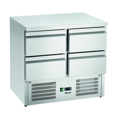 Bartscher Stół chłodniczy z 4 szufladami od 0 do 10°C, agergat dolny Bartscher Stół chłodniczy z 4 szufladami od 0 do 10°C, agergat dolny