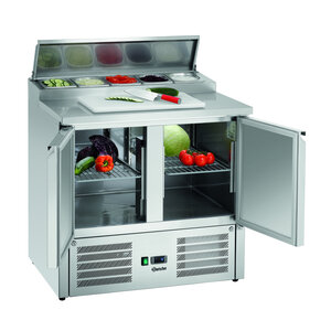 Bartscher Stół chłodniczy 2-drzwiowy, 260L, 5x 1/6 GN od 0 do 10°C, agergat dolny Bartscher Stół chłodniczy 2-drzwiowy, 260L, 5x 1/6 GN od 0 do 10°C, agergat dolny