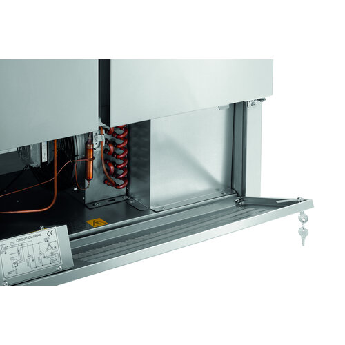 Bartscher Stół chłodniczy 2-drzwiowy, 260L, 5x 1/6 GN od 0 do 10°C, agergat dolny Bartscher Stół chłodniczy 2-drzwiowy, 260L, 5x 1/6 GN od 0 do 10°C, agergat dolny