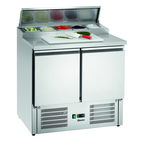 Bartscher Stół chłodniczy 2-drzwiowy, 260L, 5x 1/6 GN od 0 do 10°C, agergat dolny Bartscher Stół chłodniczy 2-drzwiowy, 260L, 5x 1/6 GN od 0 do 10°C, agergat dolny