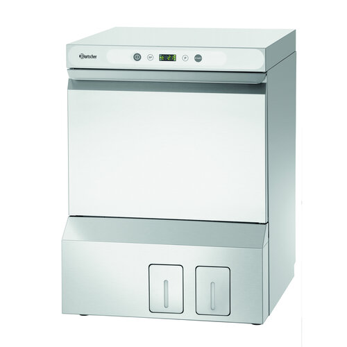 Bartscher Zmywarka podblatowa 500 x 500 mm do 60 koszy z dozownikiem płynu myjącego, pompą spustową i pompą wspomagającą płukanie Bartscher Zmywarka podblatowa 500 x 500 mm do 60 koszy z dozownikiem płynu myjącego, pompą spustową i pompą wspomagającą płukanie