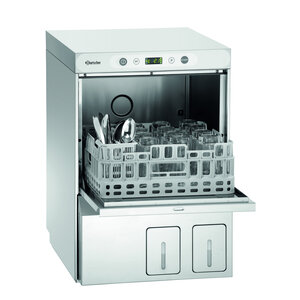 Bartscher Zmywarka podblatowa 400 x 400 mm do 40 koszy z dozownikiem płynu myjącego, pompą spustową i pompą wspomagającą płukanie Bartscher Zmywarka podblatowa 400 x 400 mm do 40 koszy z dozownikiem płynu myjącego, pompą spustową i pompą wspomagającą płukanie