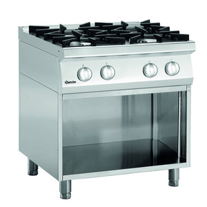 Bartscher Kuchnia gazowa z 4 palnikami na podstawie otwartej 29,4 kW Bartscher Kuchnia gazowa z 4 palnikami na podstawie otwartej 29,4 kW