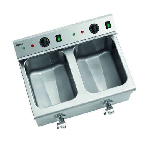Bartscher Frytownica indukcyjna 2-komorowa nablatowa 16L, 7 kW Bartscher Frytownica indukcyjna 2-komorowa nablatowa 16L, 7 kW