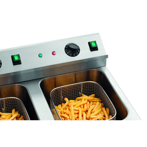 Bartscher Frytownica indukcyjna 2-komorowa nablatowa 16L, 7 kW Bartscher Frytownica indukcyjna 2-komorowa nablatowa 16L, 7 kW