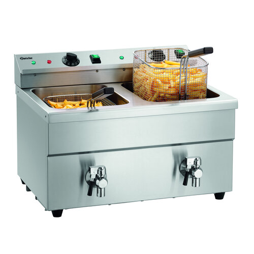 Bartscher Frytownica indukcyjna 2-komorowa nablatowa 16L, 7 kW Bartscher Frytownica indukcyjna 2-komorowa nablatowa 16L, 7 kW