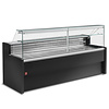 Diamond Refrigerated display case with a straight glass panel 90°, with a reserve - BLACK RO20/B5-R2